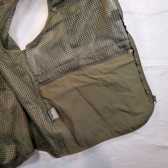 Outdoor Flygo Men Utility Fishing Vest Green Mesh Multi-Pocket Size XL - Picture 8 of 10